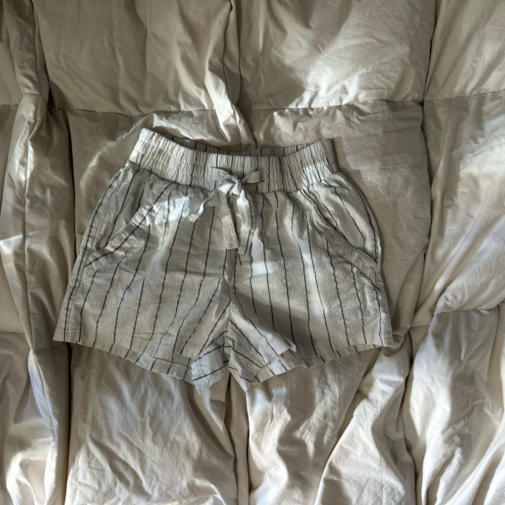 Sienna Sky Gray Striped Women Shorts